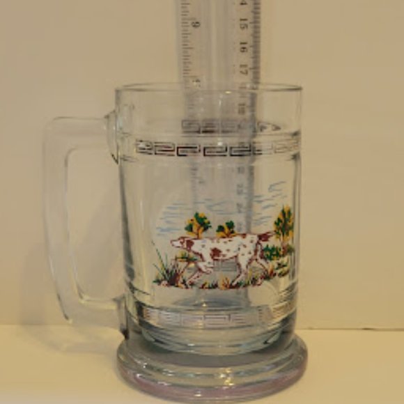 Vintage Princess House Crystal Mug "Hunting Dog" Sportsman Theme Barware - Picture 4 of 4